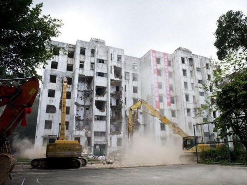 使用海沙的建筑物，墻體受損嚴(yán)重